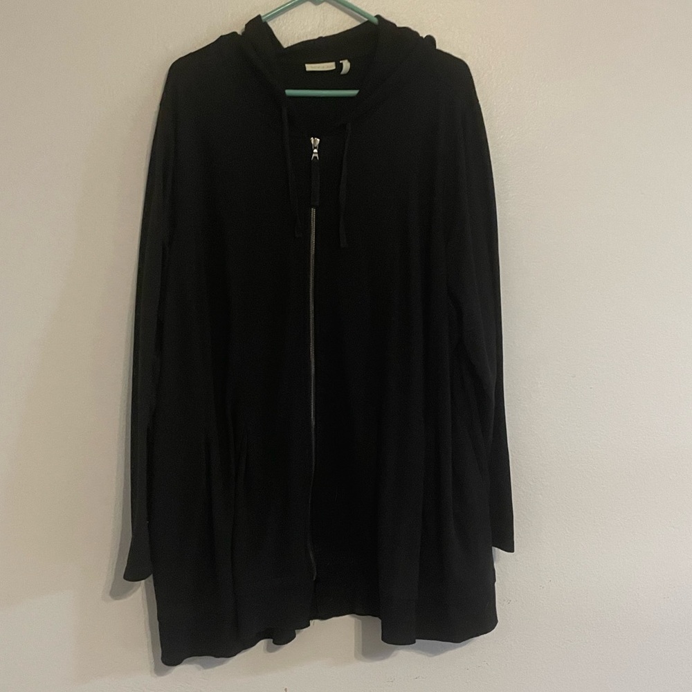 Logo Black Zip Up Hoodie 3x